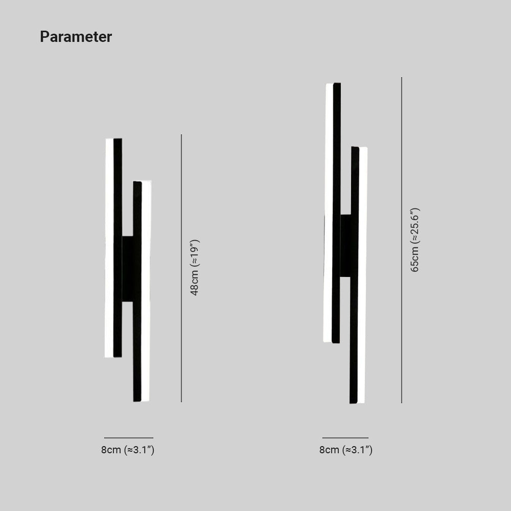 Cyral Minimalist Geometric Wall Lamp, Black/White - Lamp Outdoor