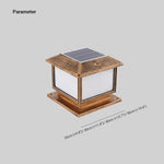 Ray Vintage Rectangle Metal Outdoor Solar Lamps Bronze - Lamp Outdoor