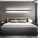 Gravo Minimalist Linear Metal/Acrylic Wall Lamp, Gold/Black/White - Lamp Outdoor