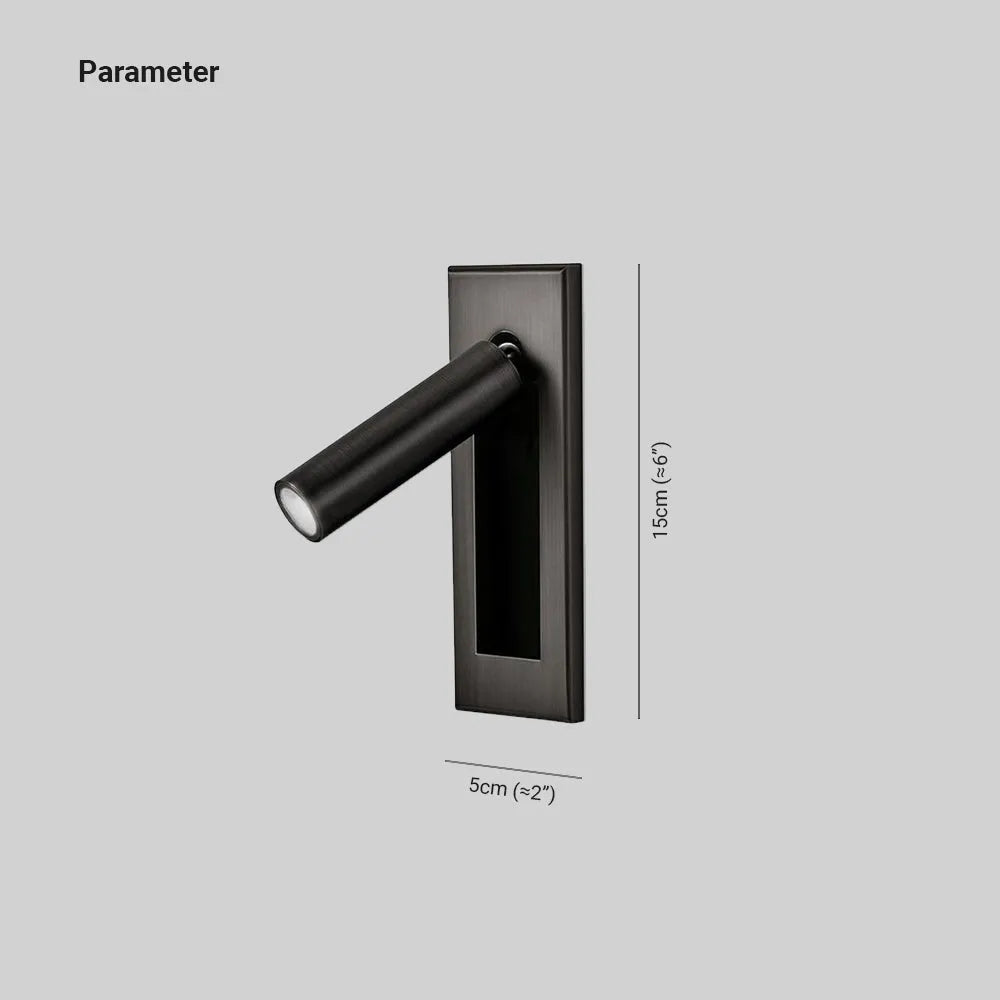 Arisha Modern Rotatable Bedside Sconce, Cylindrical/Square - Lamp Outdoor