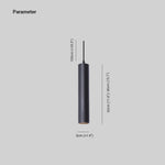 Yore Modern Cylinder Shape Linear Pendant Light Black Metal - Lamp Outdoor