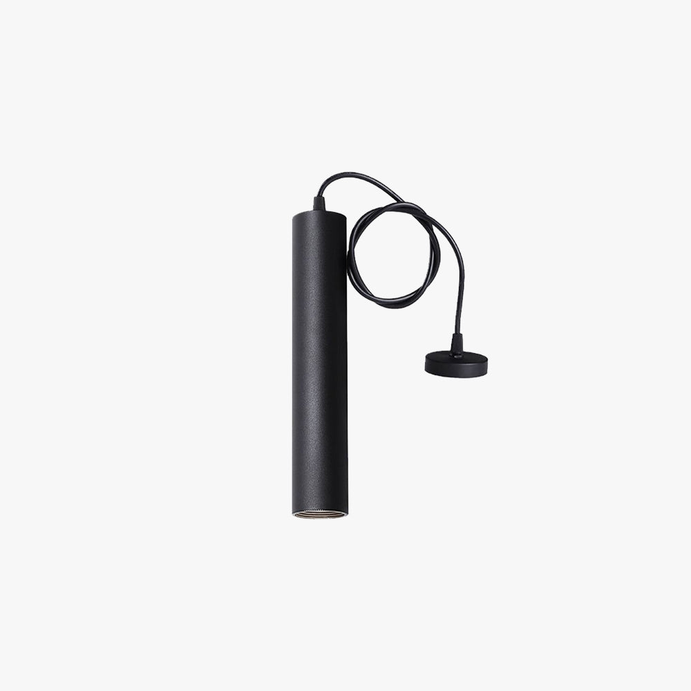 Yore Modern Cylinder Shape Linear Pendant Light Black Metal - Lamp Outdoor