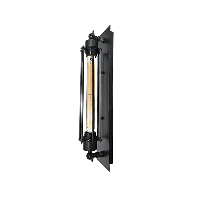 Tronel Vintage Cylinder Metal Wall Lamp, Black/Red/Silver/Gold - Lamp Outdoor