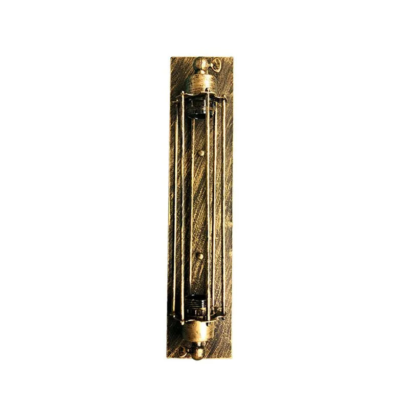 Tronel Vintage Cylinder Metal Wall Lamp, Black/Red/Silver/Gold - Lamp Outdoor