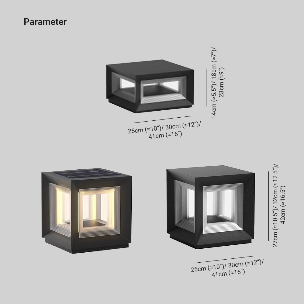 Ray LED Cube Metal Outdoor Lamps - Lamp Outdoor
