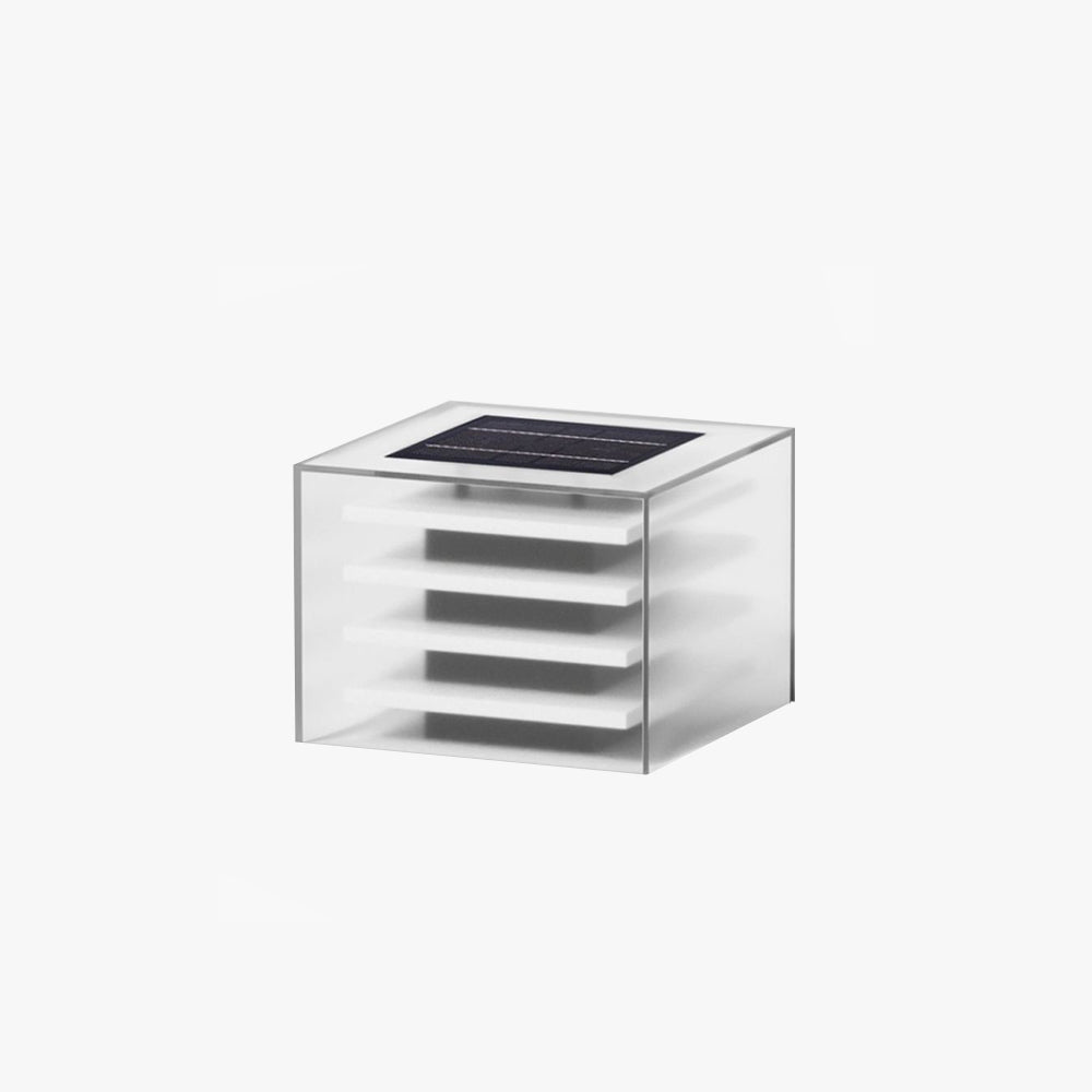 Ray Modern Rectangular Metal Acrylic Outdoor Solar Lamp - Lamp Outdoor