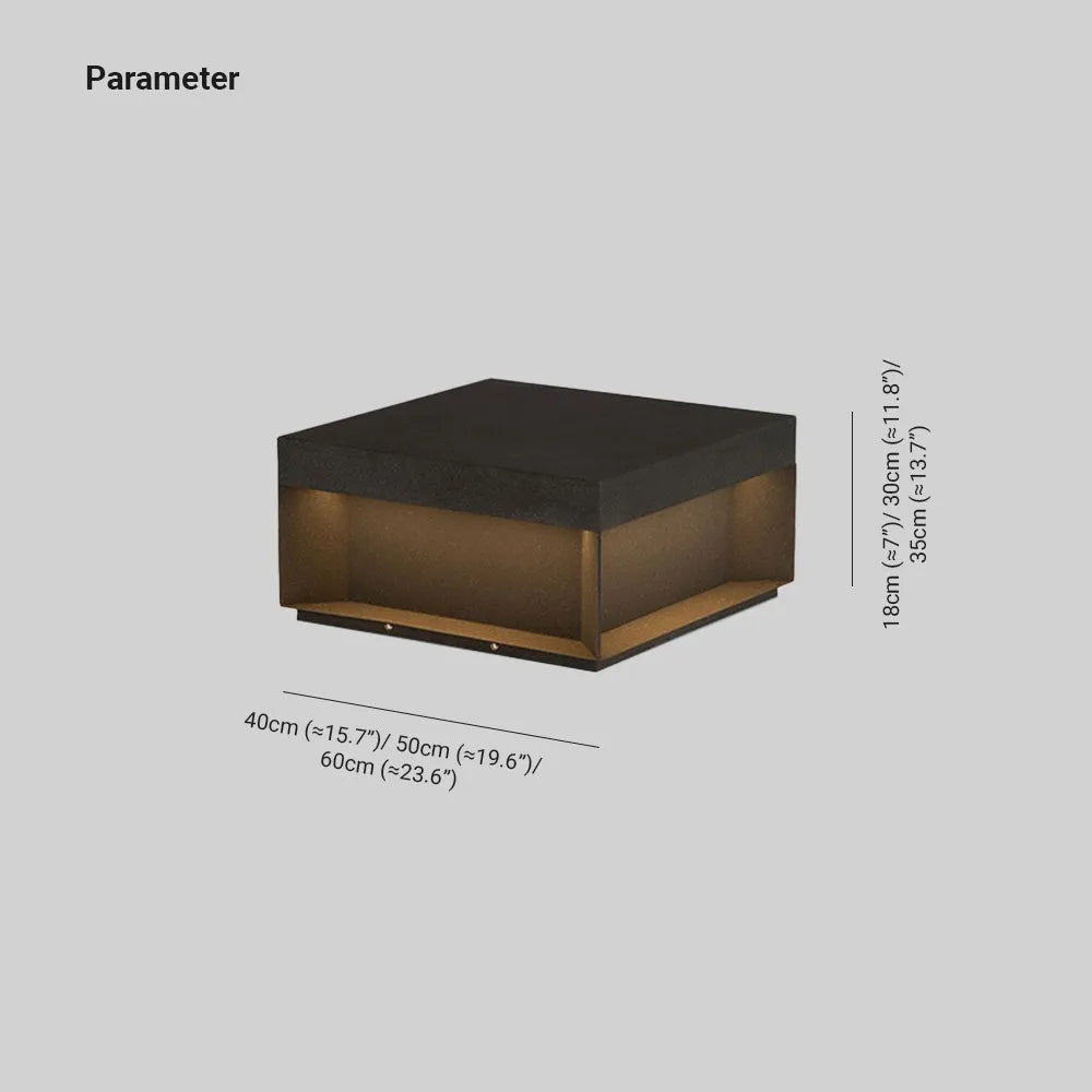 Elow Outdoor Post Lamps Modern Square Solar - Lamp Outdoor