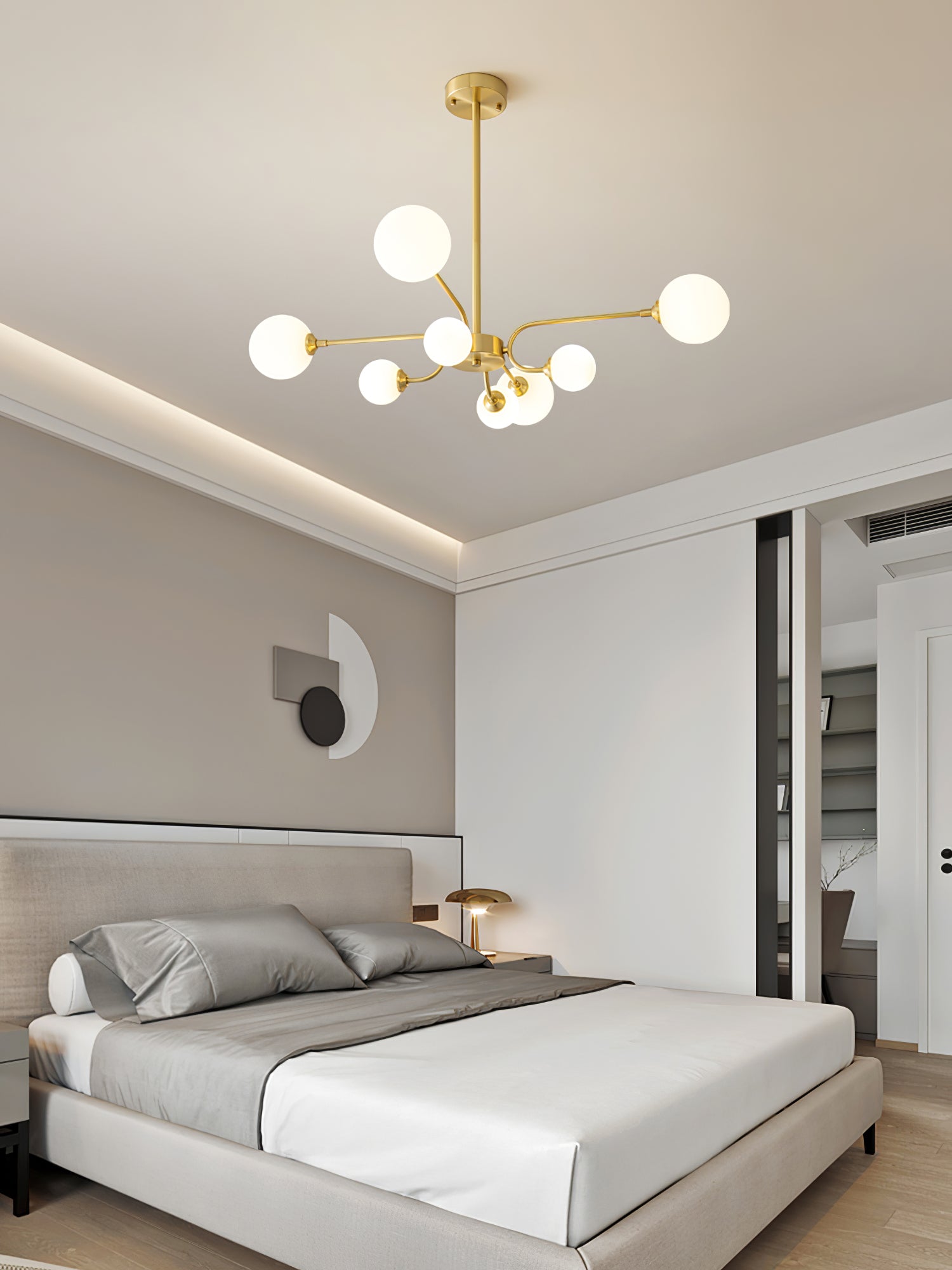 Aurora Chandelier Globe Arm Modern - Lamp Outdoor