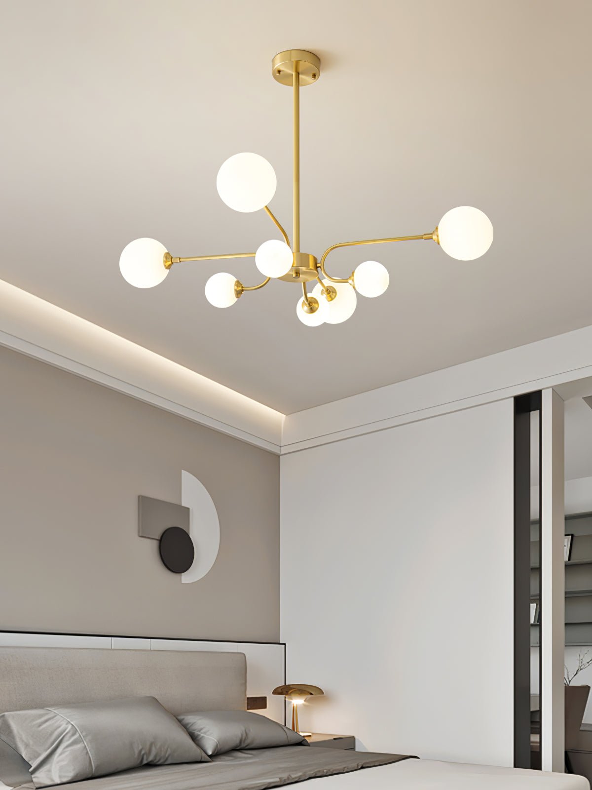 Aurora Chandelier Globe Arm Modern - Lamp Outdoor