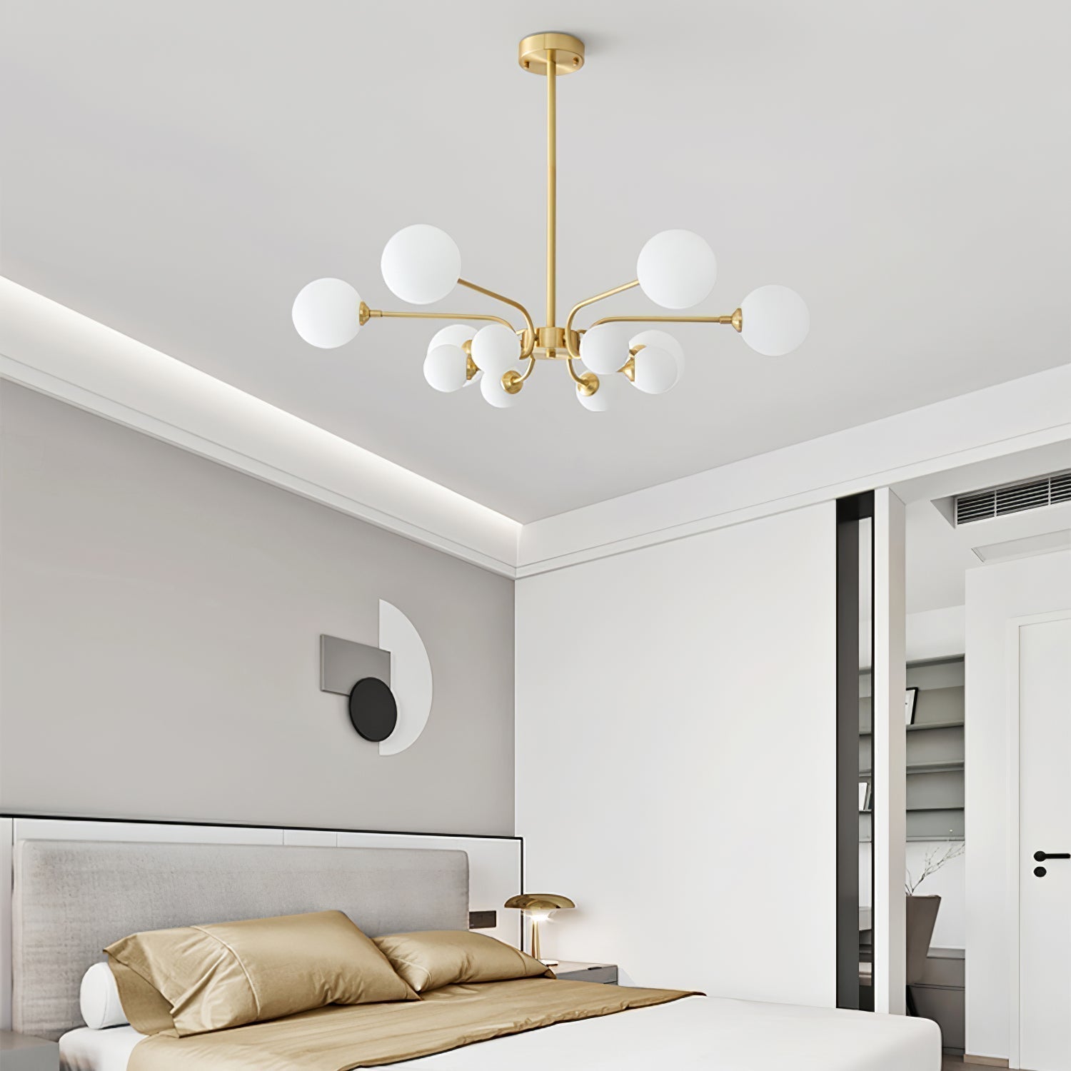 Aurora Chandelier Globe Arm Modern - Lamp Outdoor