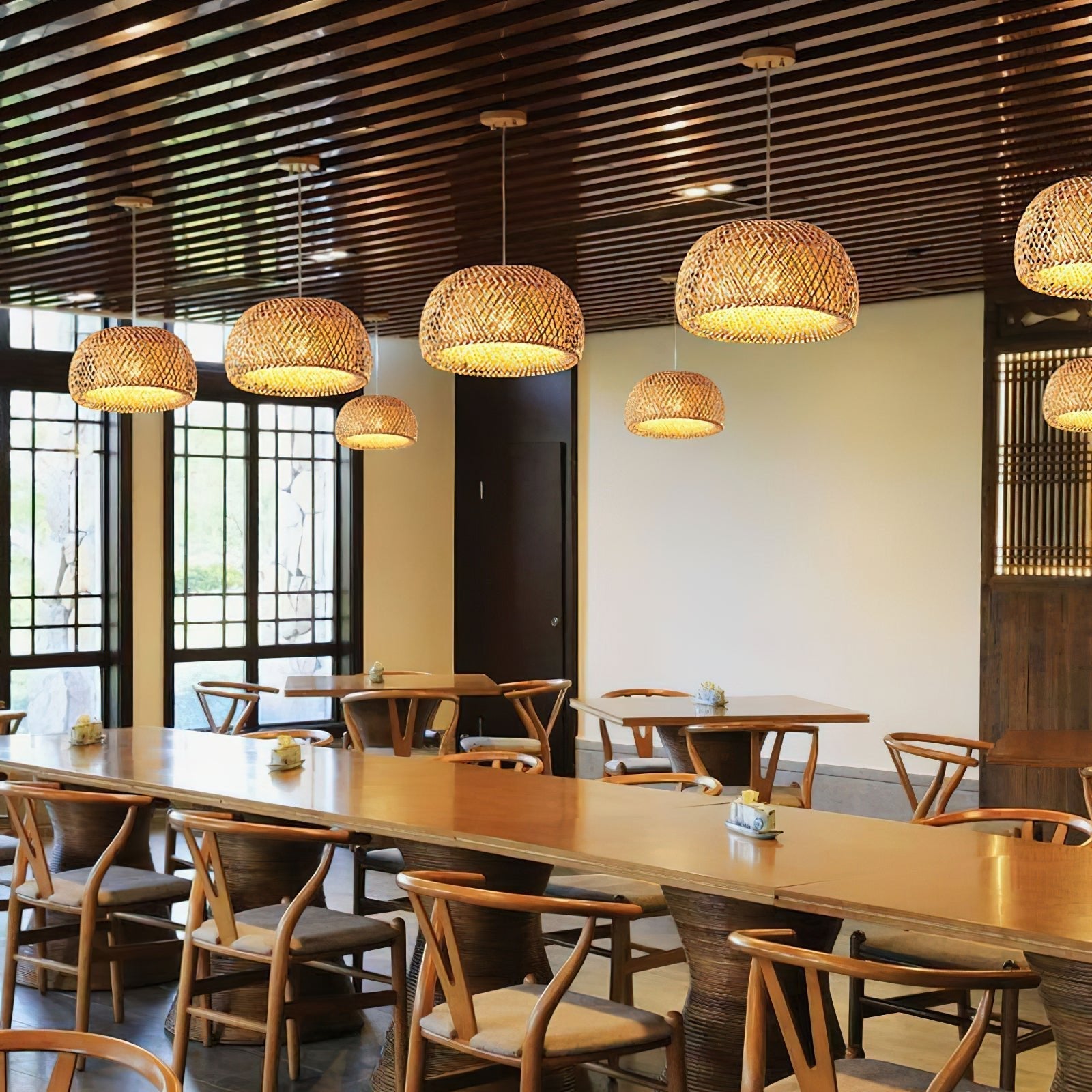 Bamboo Braided Pendant Lamp - Lamp Outdoor