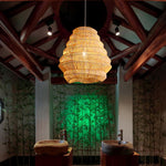 Bamboo Spiral Pendant Lamp - Lamp Outdoor