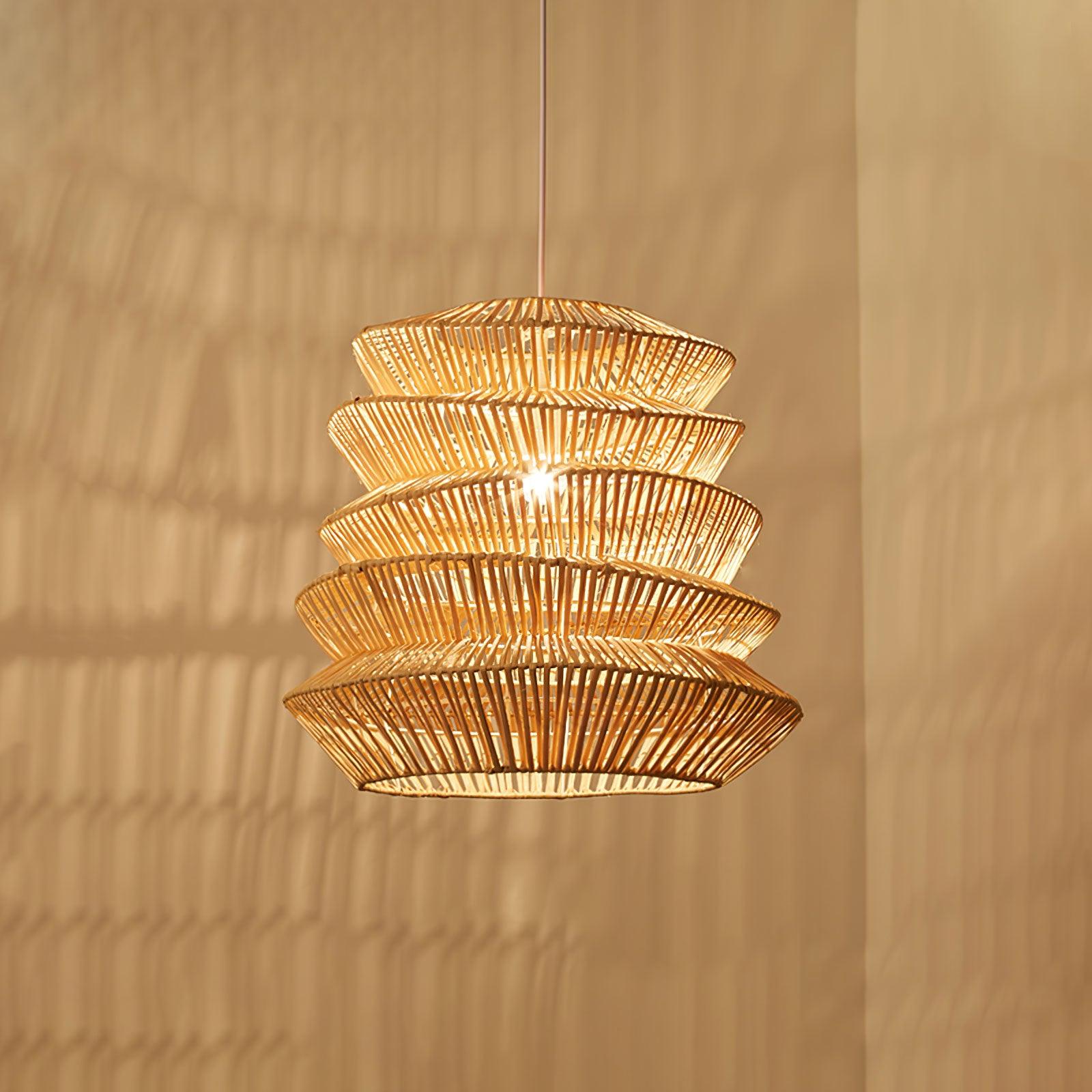 Bamboo Spiral Pendant Lamp - Lamp Outdoor