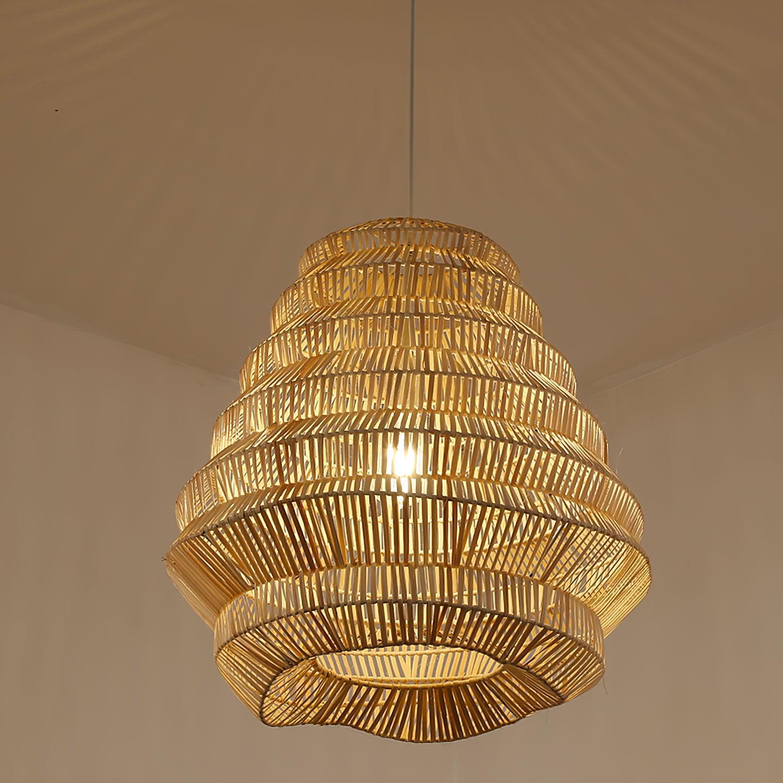 Bamboo Spiral Pendant Lamp - Lamp Outdoor