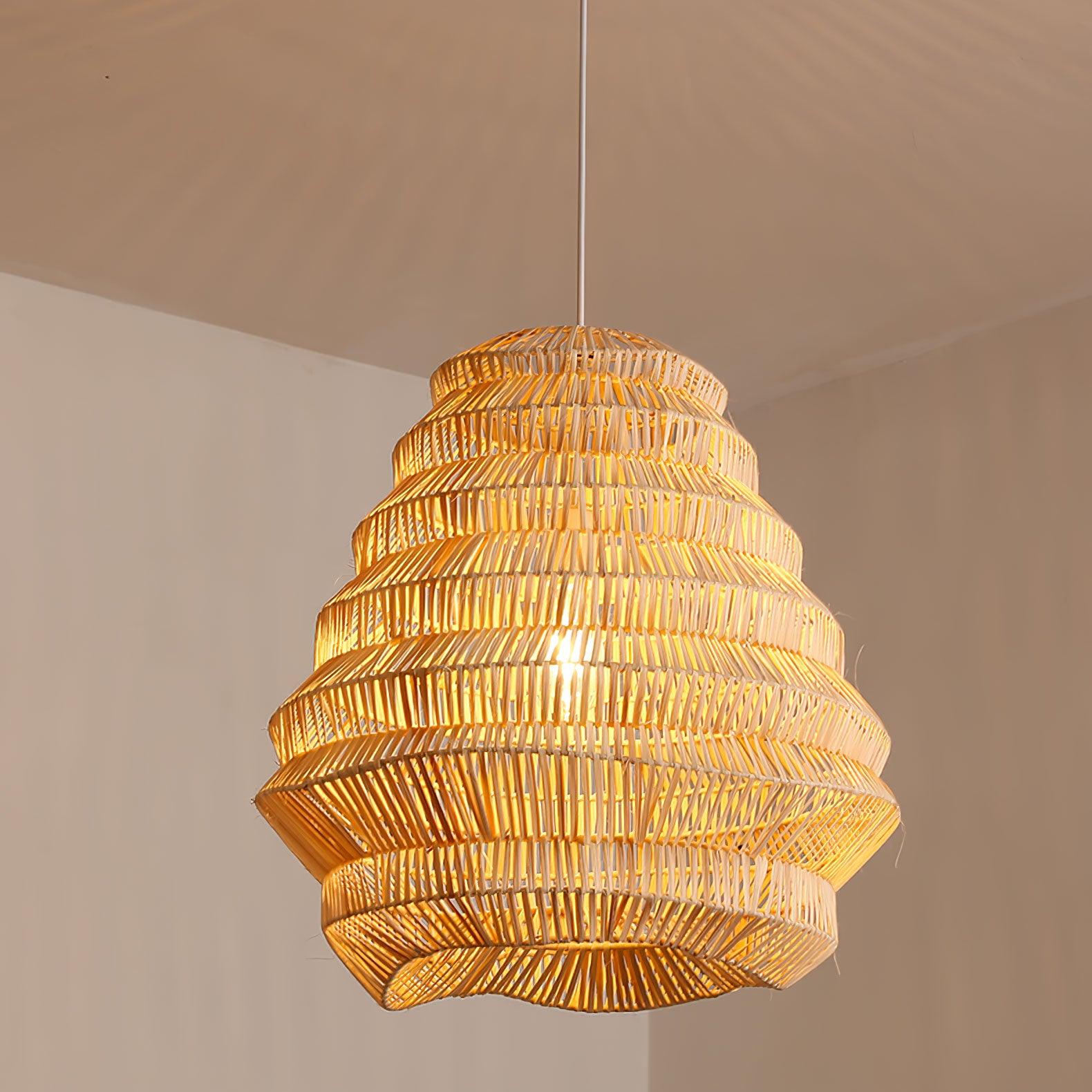 Bamboo Spiral Pendant Lamp - Lamp Outdoor