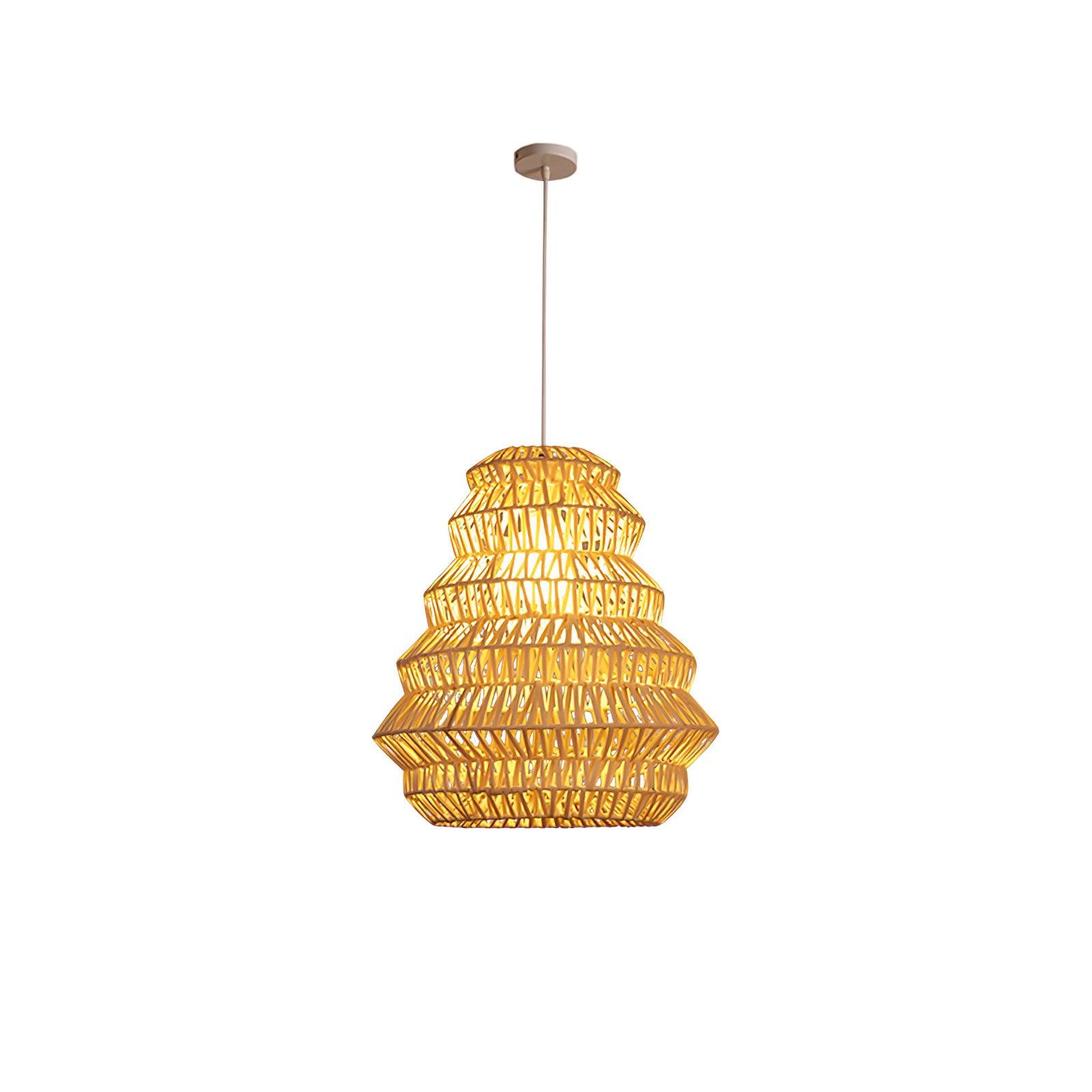 Bamboo Spiral Pendant Lamp - Lamp Outdoor