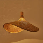 Rattan Weave Hat Pendant Light - Lamp Outdoor