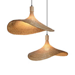 Rattan Weave Hat Pendant Light - Lamp Outdoor