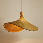 Rattan Weave Hat Pendant Light - Lamp Outdoor