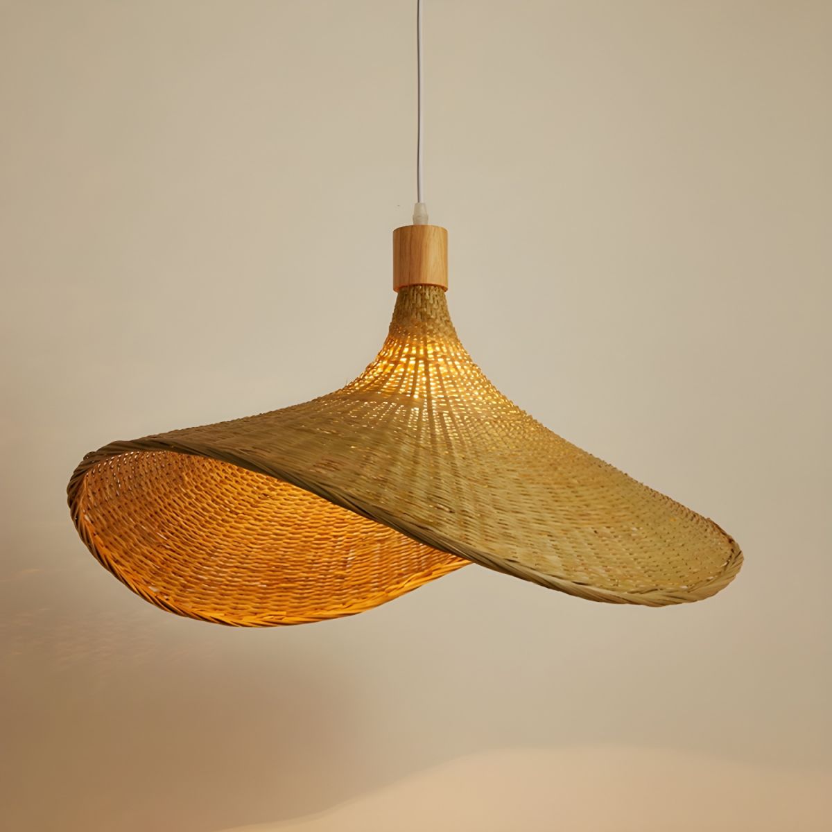 Rattan Weave Hat Pendant Light - Lamp Outdoor