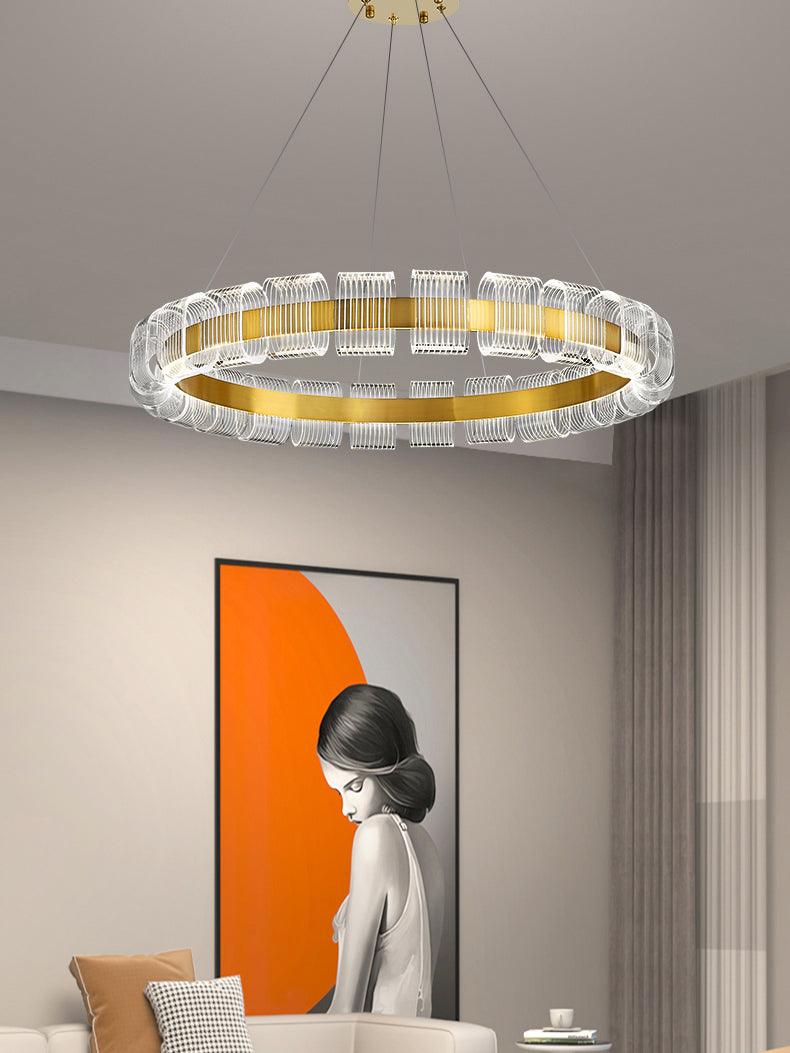 Abrahamson Modern Minimalist Luxury Bangle Metal Chandelier - Lamp Outdoor