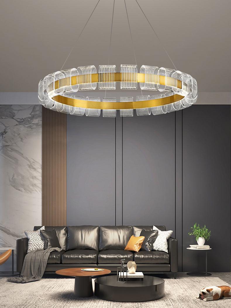 Abrahamson Modern Minimalist Luxury Bangle Metal Chandelier - Lamp Outdoor