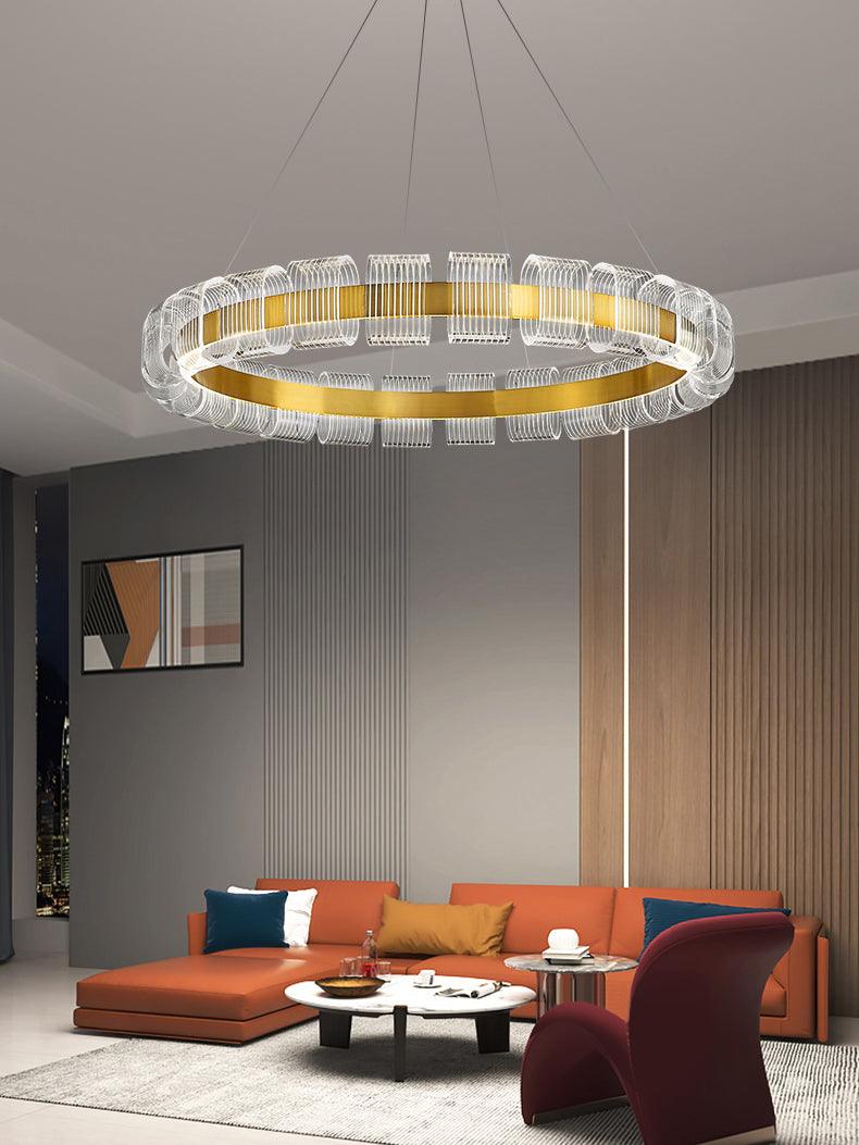 Abrahamson Modern Minimalist Luxury Bangle Metal Chandelier - Lamp Outdoor