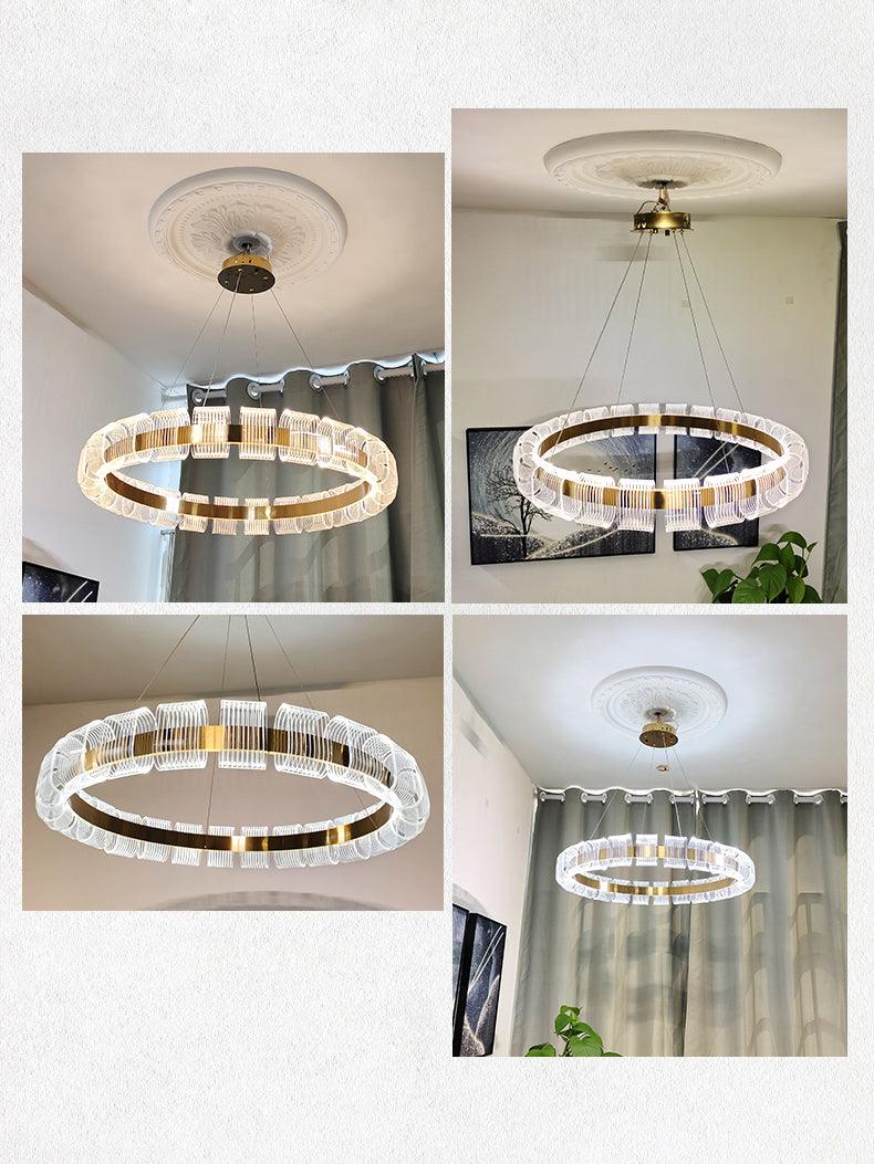 Abrahamson Modern Minimalist Luxury Bangle Metal Chandelier - Lamp Outdoor