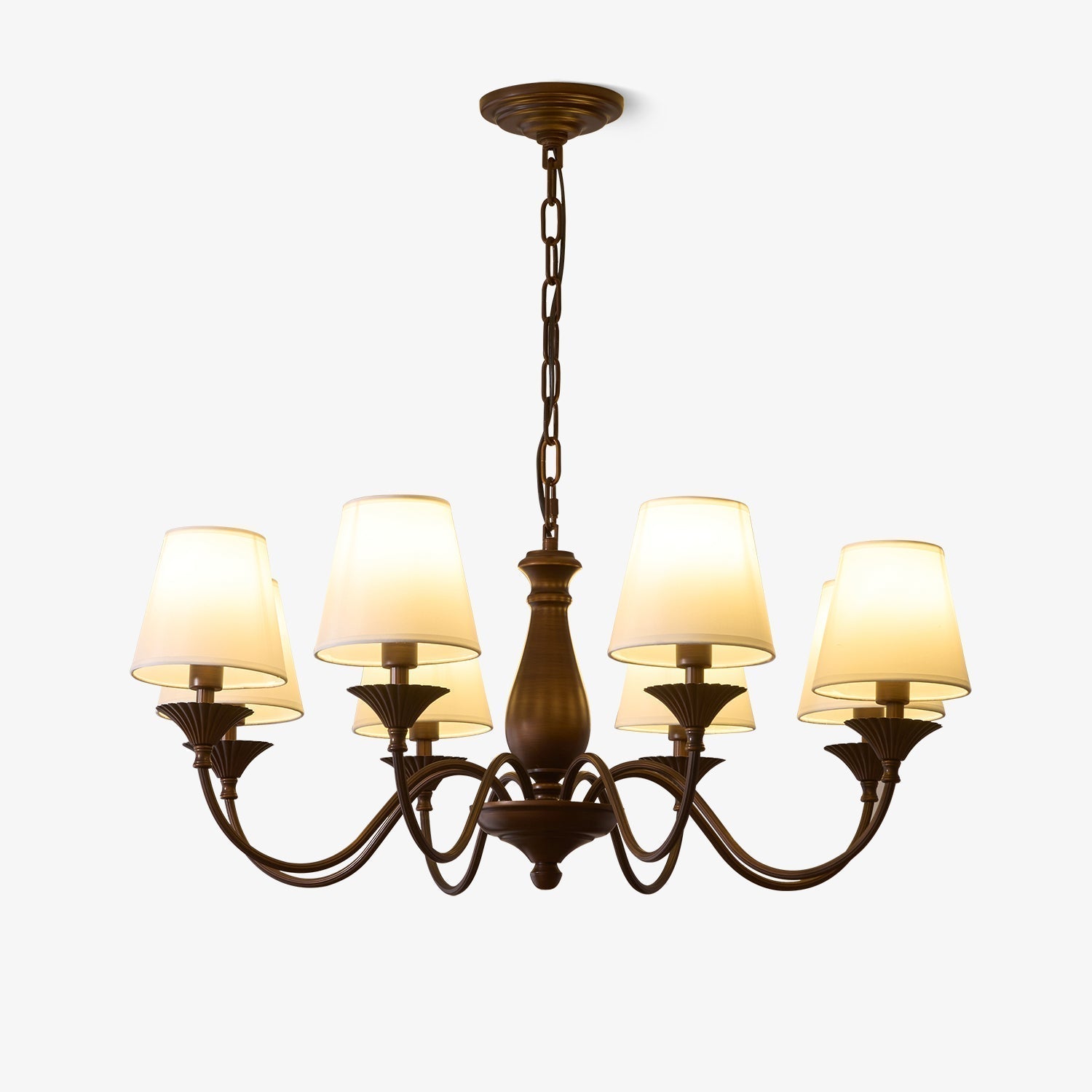 Aurora Chandelier Fabric Shade Vintage - Lamp Outdoor