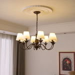 Aurora Chandelier Fabric Shade Vintage - Lamp Outdoor
