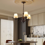 Aurora Chandelier Fabric Shade Vintage - Lamp Outdoor
