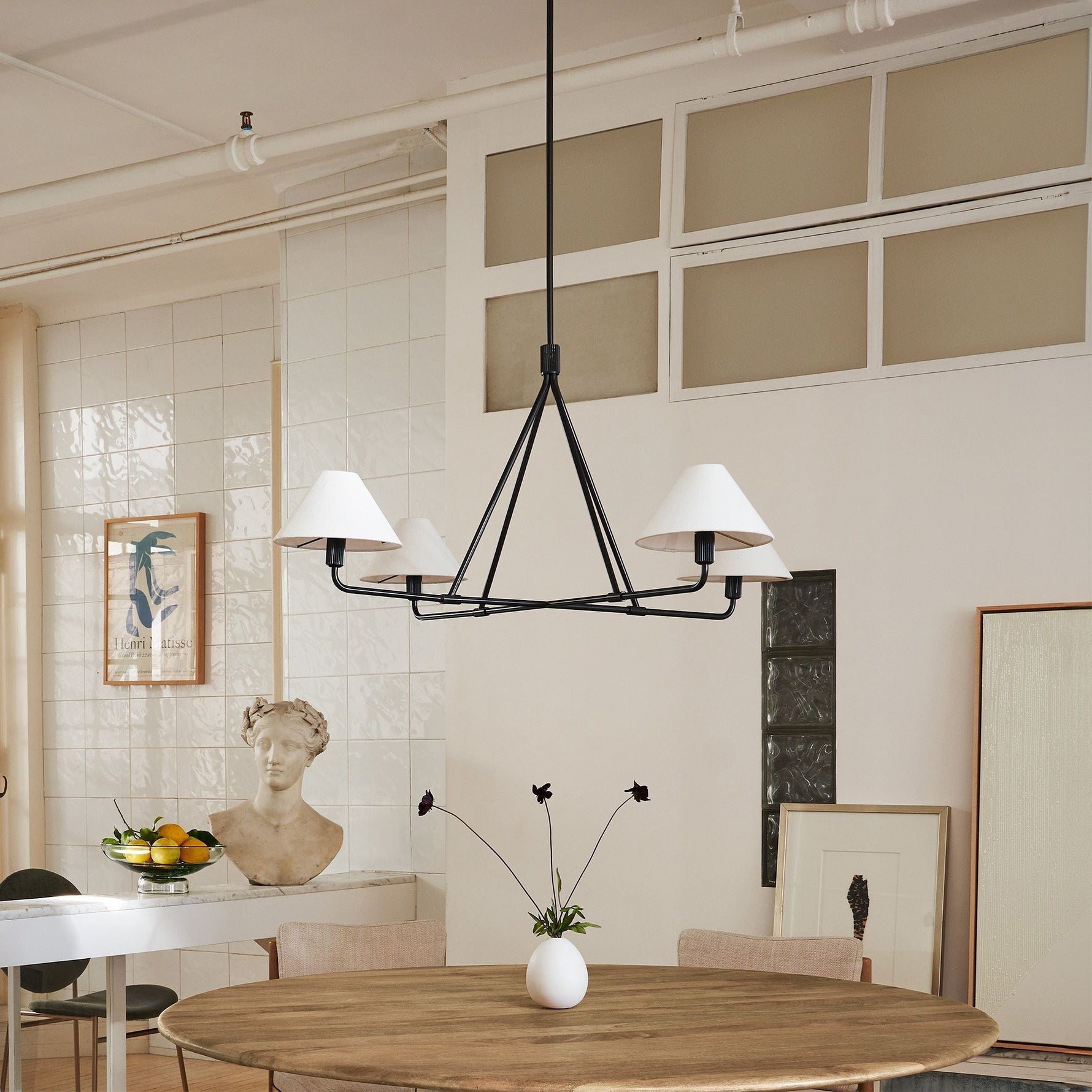 Aurora Chandelier Cone Shade Minimalist - Lamp Outdoor