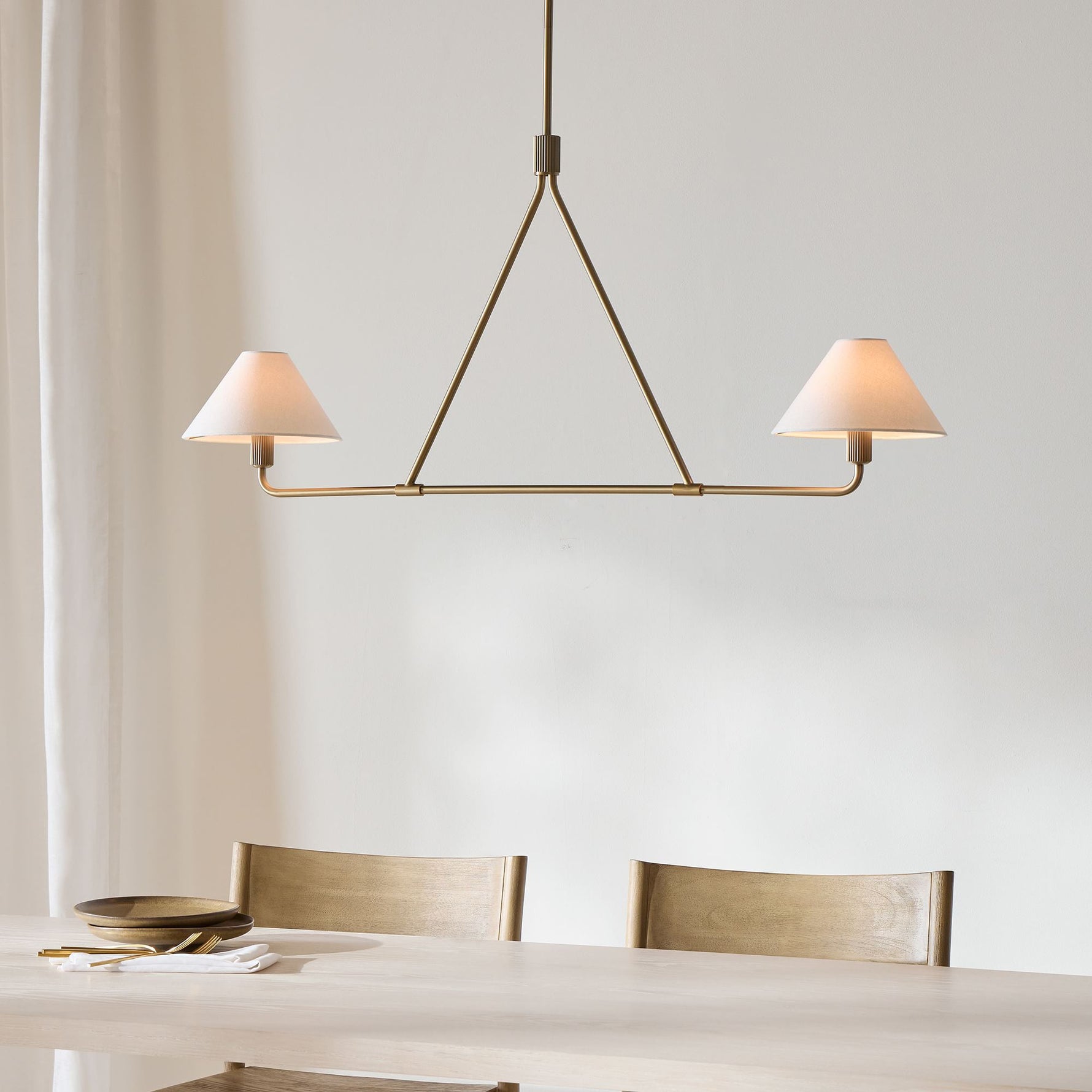 Aurora Chandelier Cone Shade Minimalist - Lamp Outdoor