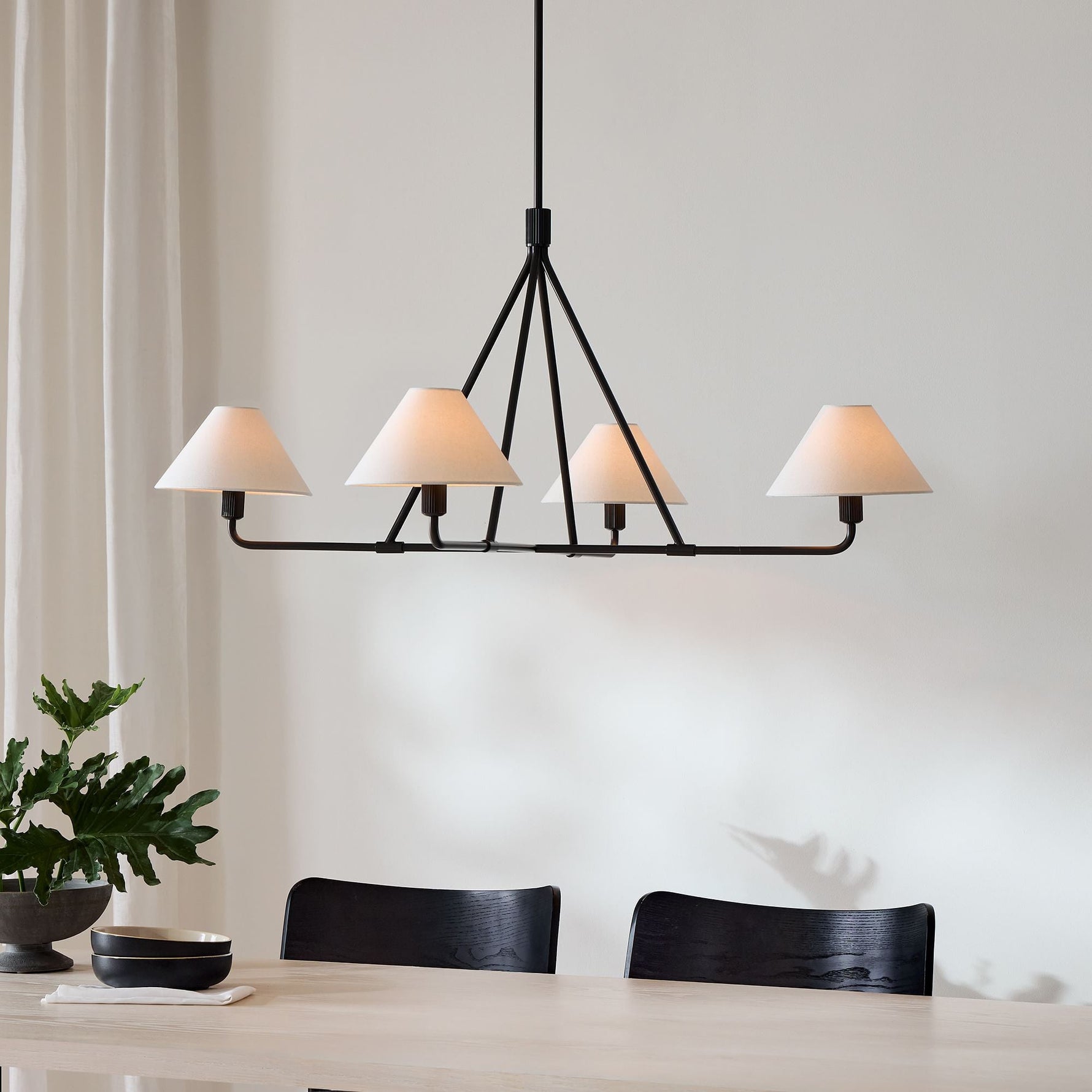 Aurora Chandelier Cone Shade Minimalist - Lamp Outdoor