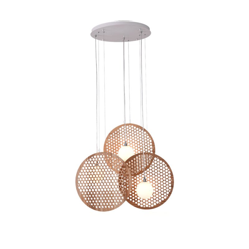 Aurora Chandelier Wooden Plate - Lamp Outdoor