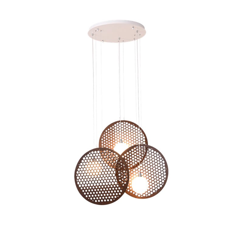 Aurora Chandelier Wooden Plate - Lamp Outdoor