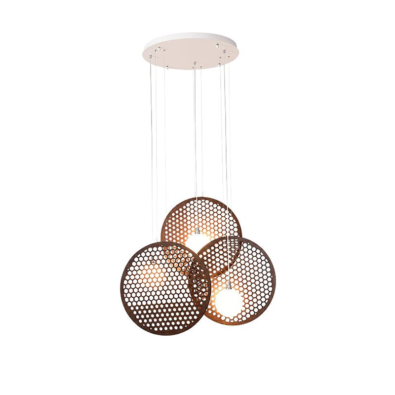 Aurora Chandelier Wooden Plate - Lamp Outdoor