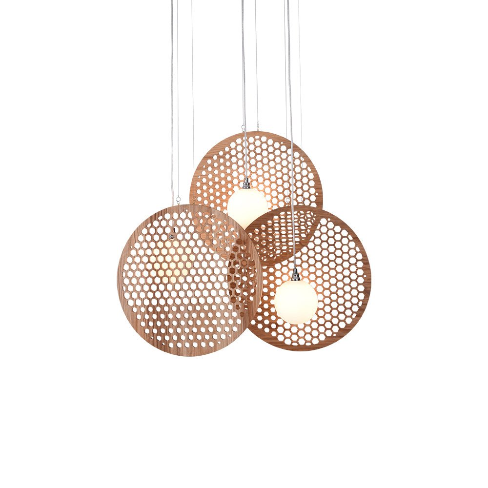 Aurora Chandelier Wooden Plate - Lamp Outdoor
