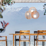 Aurora Chandelier Wooden Plate - Lamp Outdoor
