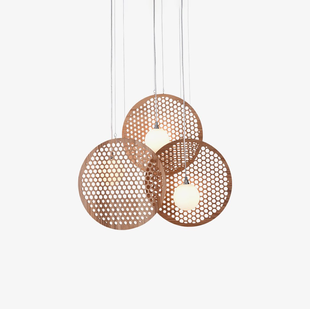 Aurora Chandelier Wooden Plate - Lamp Outdoor