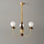 Cotheor Vintage Traditional Arc Wood Glass Chandelier - Lamp Outdoor