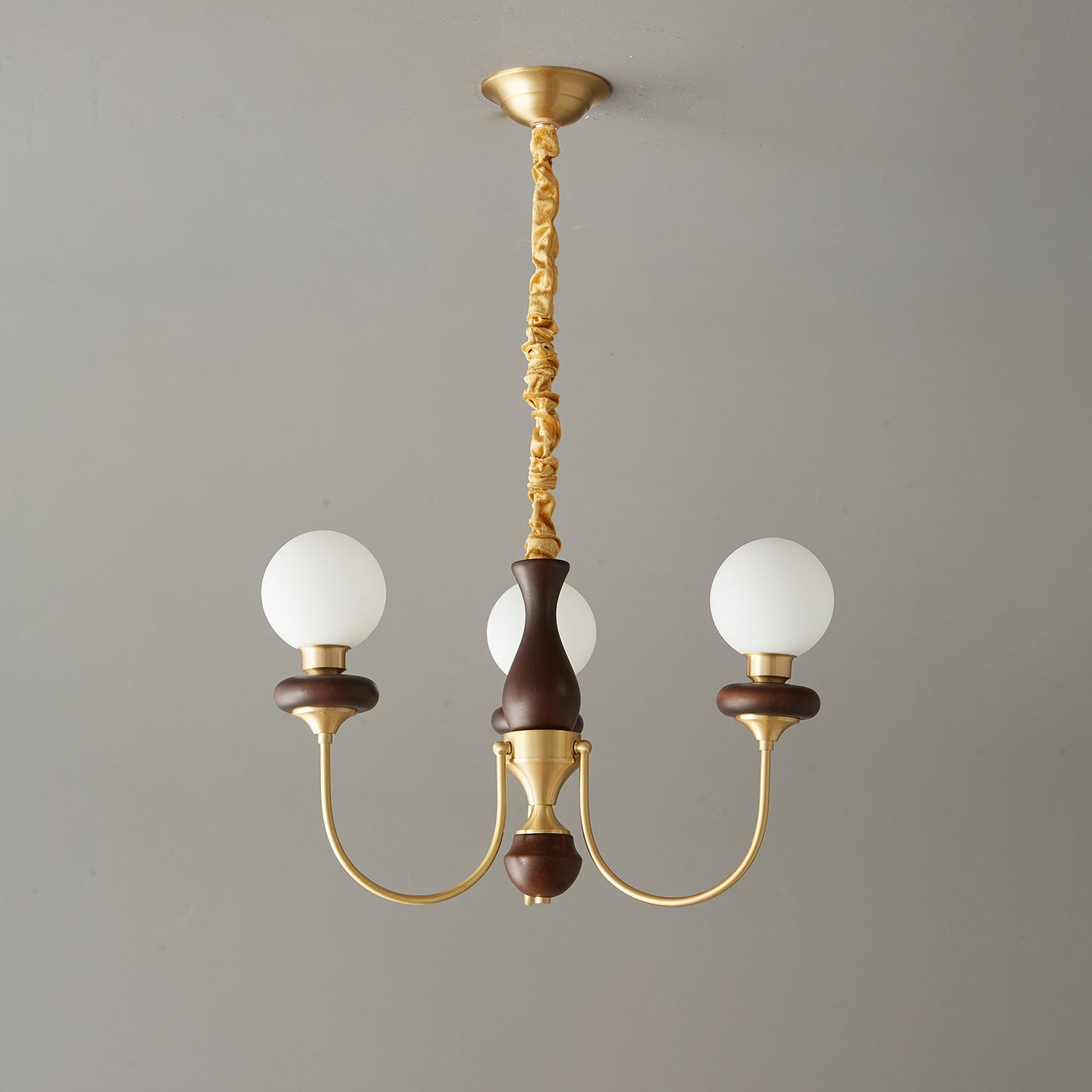 Cotheor Vintage Traditional Arc Wood Glass Chandelier - Lamp Outdoor