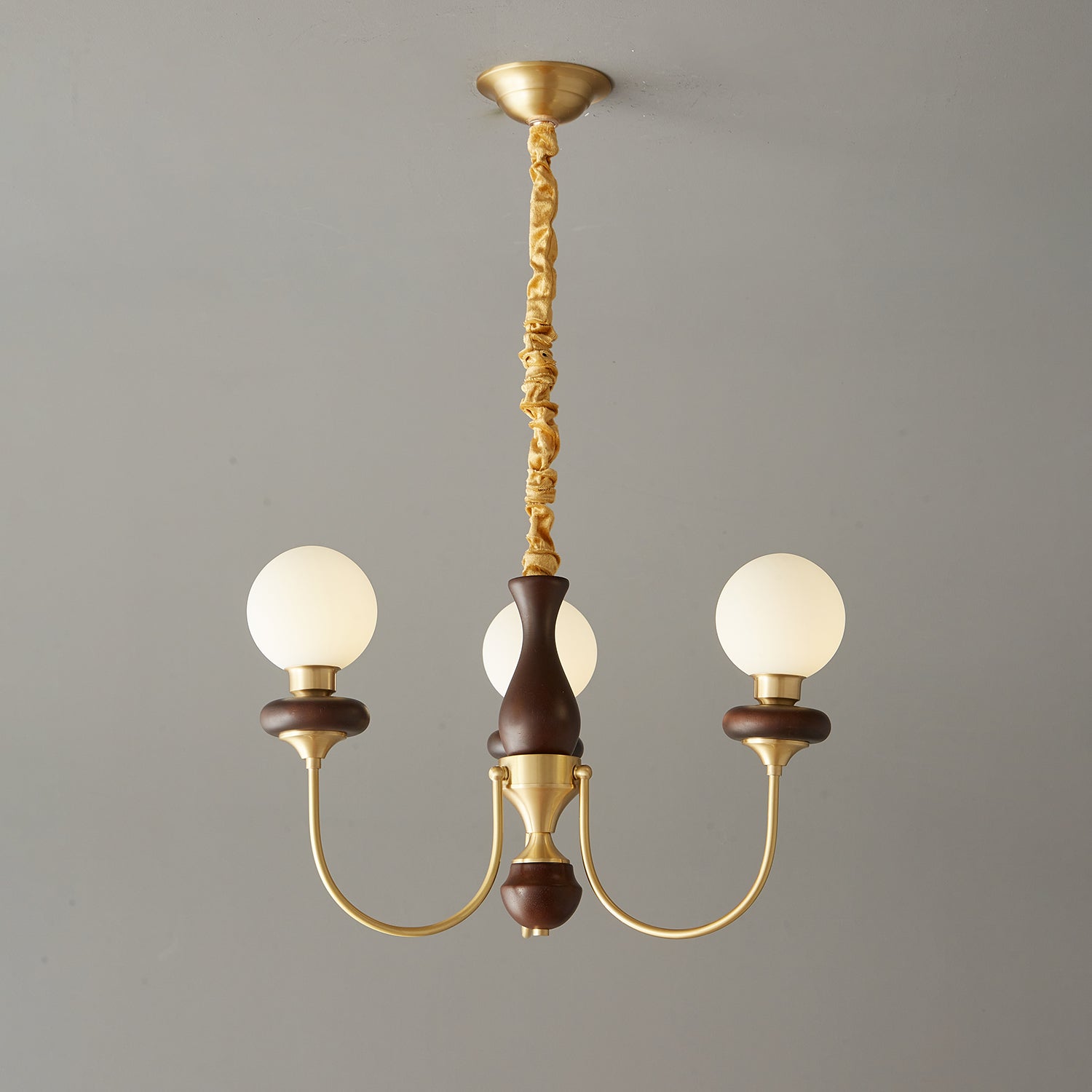 Cotheor Vintage Traditional Arc Wood Glass Chandelier - Lamp Outdoor