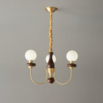 Cotheor Vintage Traditional Arc Wood Glass Chandelier - Lamp Outdoor