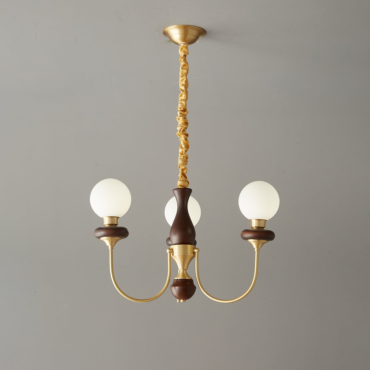 Cotheor Vintage Traditional Arc Wood Glass Chandelier - Lamp Outdoor