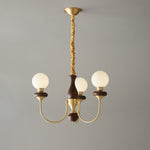 Cotheor Vintage Traditional Arc Wood Glass Chandelier - Lamp Outdoor