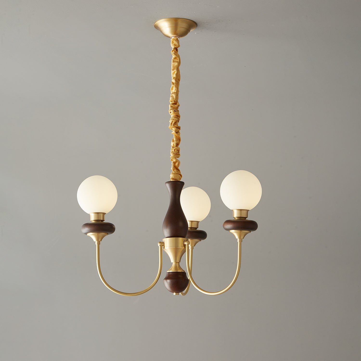 Cotheor Vintage Traditional Arc Wood Glass Chandelier - Lamp Outdoor