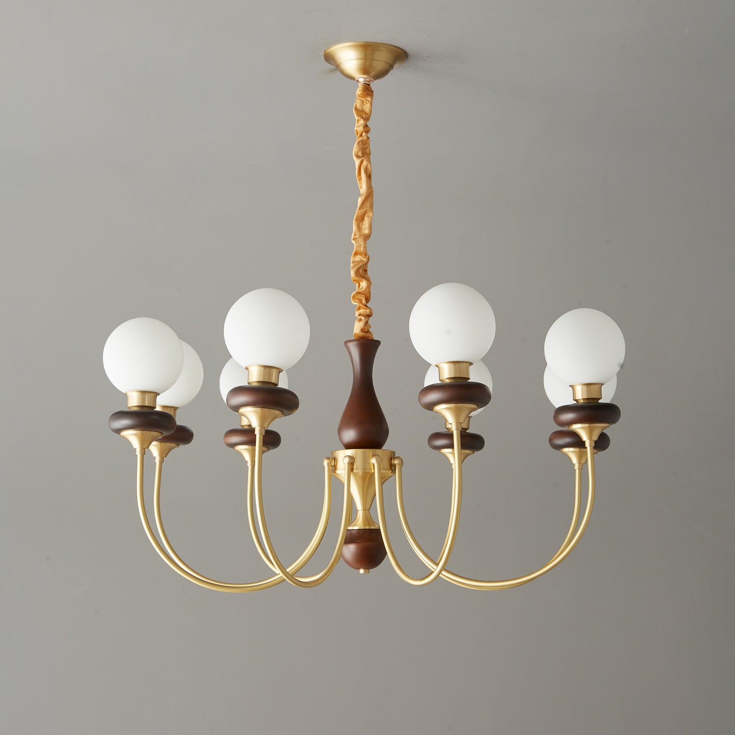 Cotheor Vintage Traditional Arc Wood Glass Chandelier - Lamp Outdoor