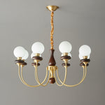 Cotheor Vintage Traditional Arc Wood Glass Chandelier - Lamp Outdoor