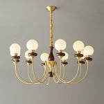 Cotheor Vintage Traditional Arc Wood Glass Chandelier - Lamp Outdoor